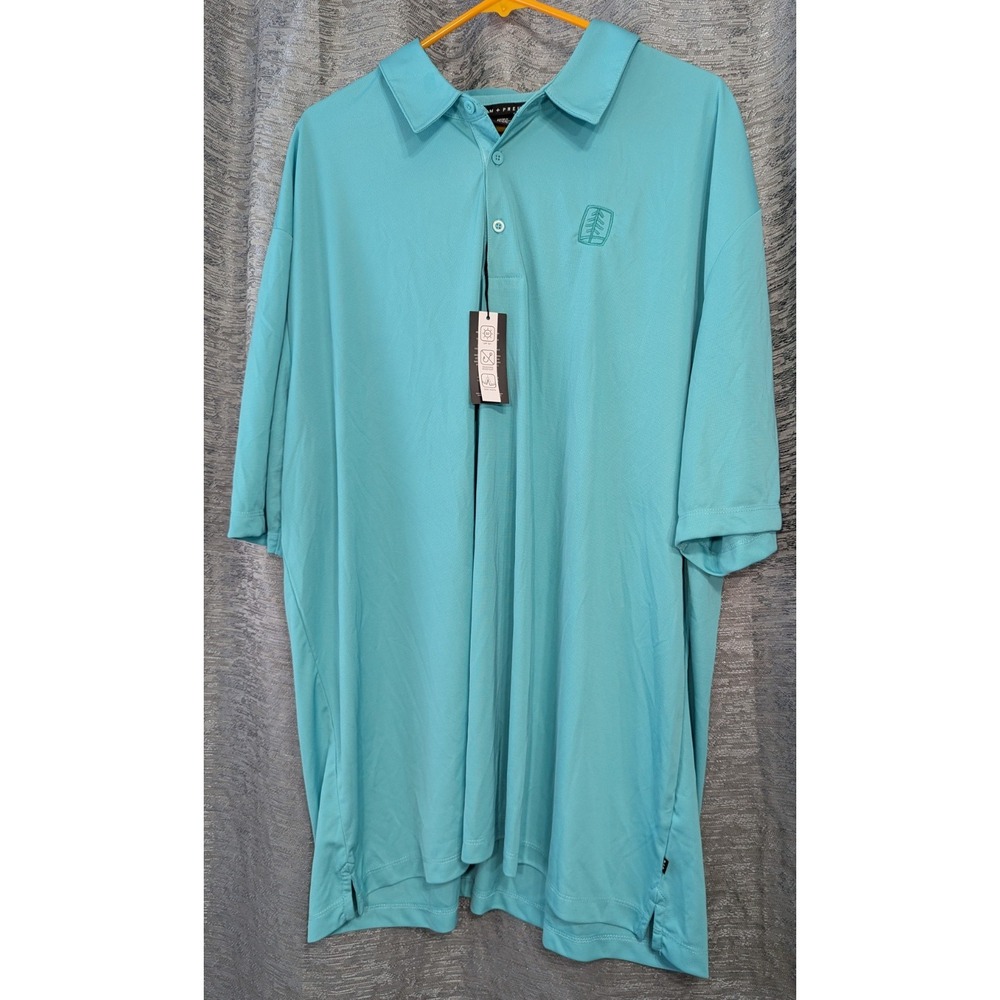 Prim + Preux Men's Moisture Wicking Golf Polo 3XL New With Tags Teal